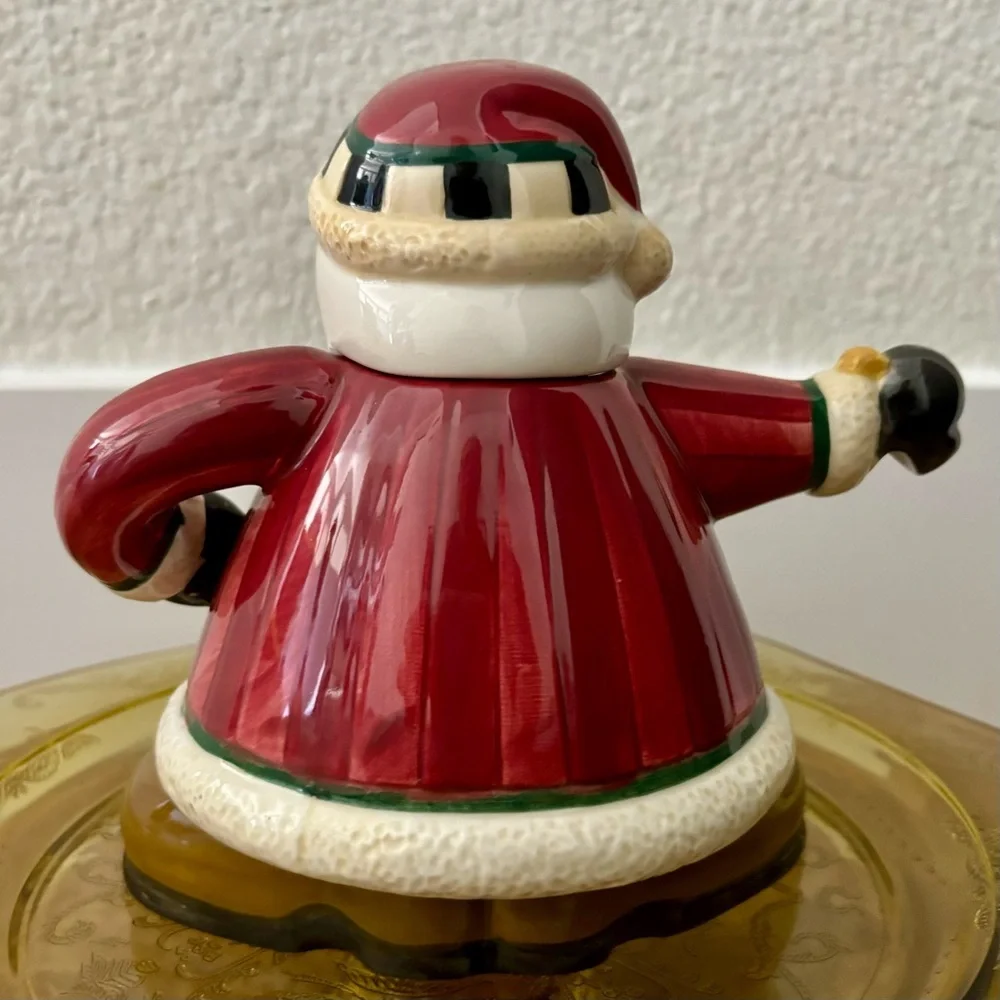 Sakura Debbie Mumm Short & Stout Santa Claus Christmas Hand Painted‎ Teapot